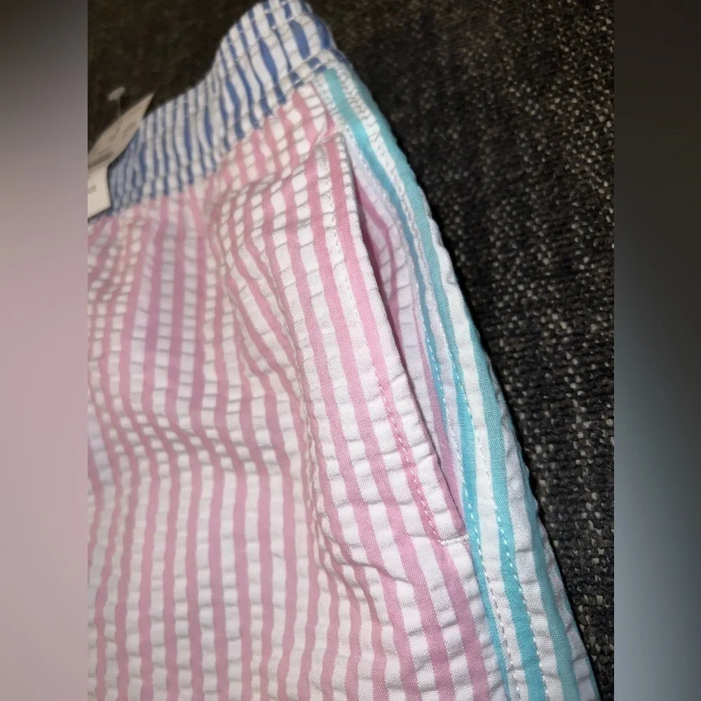 NWT Boys Seersucker Swim Trunks-Crewcuts